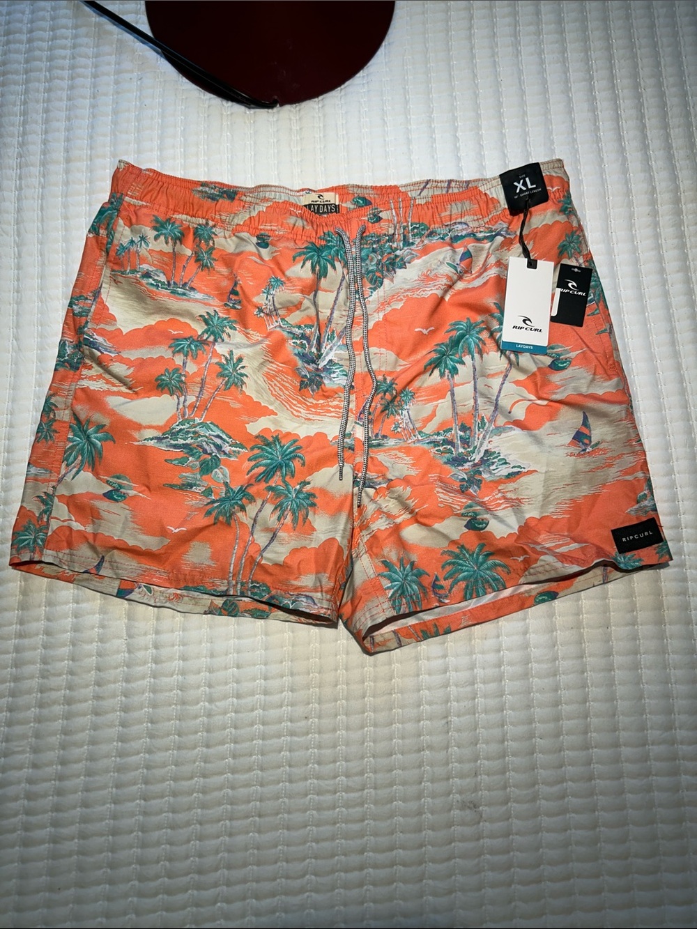 Rip Curl Coral Tropical Palm Print Men’s Swim Shorts XL